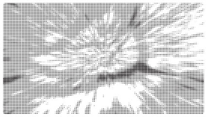 Creative round texture halftone vector template.