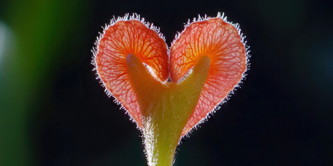 Obraz premium Close-up of a Heart-Shaped Plant Structure