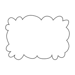 Doodle hand drawn trendy frame elements with swirls and wavy lines.
