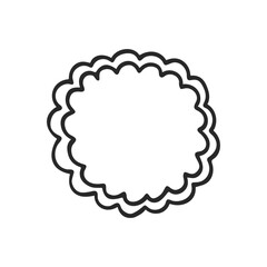 Doodle hand drawn trendy frame elements with swirls and wavy lines.