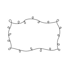 Doodle hand drawn trendy frame elements with swirls and wavy lines.