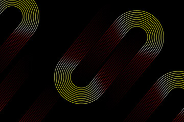 Abstract glowing wave lines on orange background. Dynamic wave pattern. Futuristic concept. Suit for banner, poster, cover, brochure, flyer, website. Vector illustration.