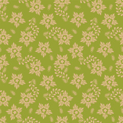 Seamless pattern with floral motifs. Vector illustration.