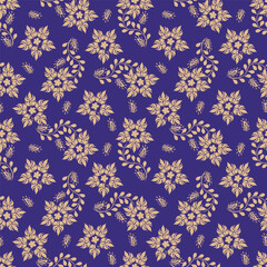 Trendy exotic hand drawn flowers seamless pattern. Floral background for textile, wallpaper, banner, covers, surface, printing and home decor. Flower vector illustration.