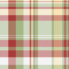 Elegant red, green, and cream plaid pattern. Perfect for textile design, apparel, or website backgrounds.