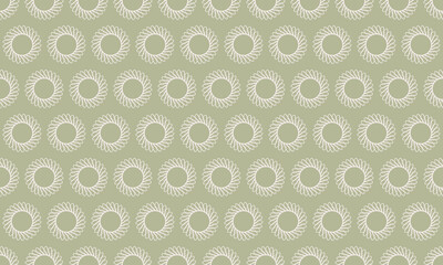 Elegant seamless pattern of delicate sunlike motifs on a muted green background.  Perfect for textile design, wallpaper, website backgrounds, and branding.