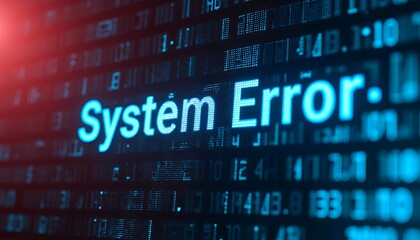 system-error-digital-display-technology-failure