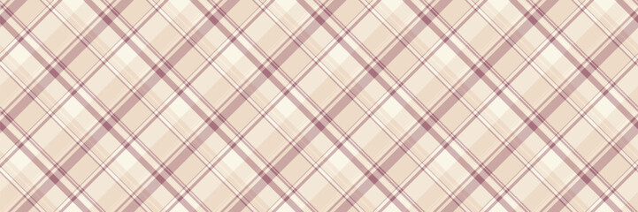 Elegant diagonal plaid pattern in soft beige and mauve tones.  Perfect for textile design, wallpaper, packaging, or website backgrounds.