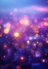 Fototapeta premium Ethereal Background with Colorful Bokeh Lights Creating a Dreamy Atmosphere in a Stunning Abstract Design with Various Hues and Soft Gradients
