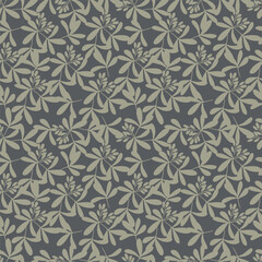 Seamless pattern with floral motifs. Vector illustration.