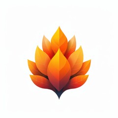 A bold fire logo with intense flames and strong lines, centered on a white background