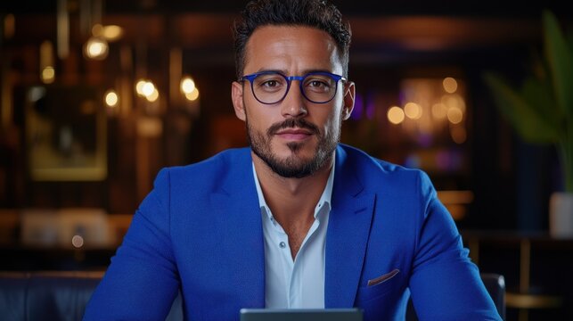 The Future of Digital Marketing. A short film showcasing a businessman using advanced technology to manage social media campaigns and track growth metrics.