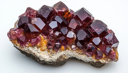 Gorgeous Garnet: A Stunning Mineral Specimen Showcasing A Beautiful Stone Rock, With Geology, Gemstone, And Crystal Qualities.