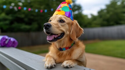 Pet-Friendly Birthday Party Photos. A celebration featuring family pets wearing festive hats.
