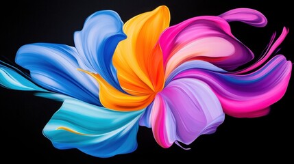 Abstract Birthday Energy Burst. A digital painting that represents the excitement of celebration through vibrant colors.