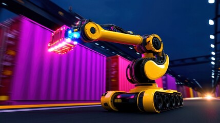 Robotic Container Loading Systems. Fully automated warehouses where robots load and unload shipping containers without human intervention.