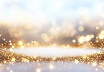 Glowing Sparkles on Soft Blurred Background Creating a Dreamy Atmosphere with Gentle Light Effects for Various Design Applications