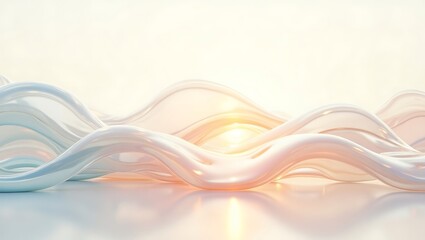 Obraz premium Translucent glass effect with a serene gradient background. Generative Ai.