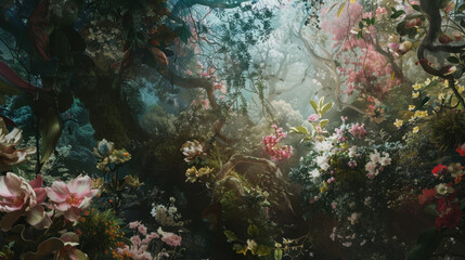 Obraz premium special flora, mysterious forest