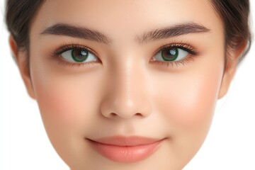 Fototapeta premium close-up portrait of asian woman with radiant skin, beauty concept