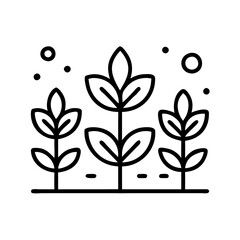 herbs growing icon design