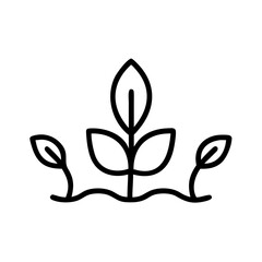 herbs growing icon design