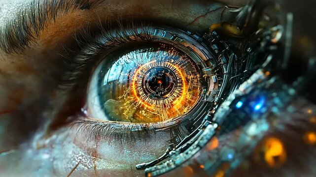 close up of a eye of a lizard