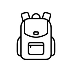 hiking backpack icon design