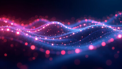 abstract wave background Dark abstract background with glowing wave. Shiny moving lines design element. Modern purple blue gradient flowing wave lines. Futuristic technology 
