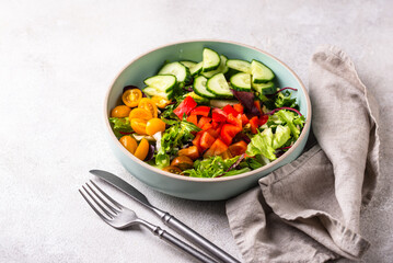 Fresh healthy organic vegetable salad