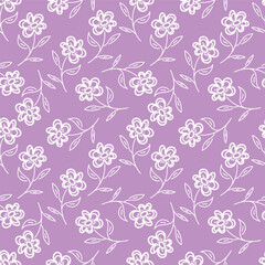 Trendy exotic hand drawn flowers seamless pattern. Floral background for textile, wallpaper, banner, covers, surface, printing and home decor. Flower vector illustration