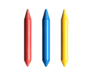 set of colored pencils isolated on white background PNG,AI GENERATED