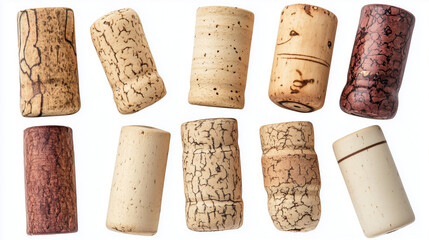 corks isolated on white background