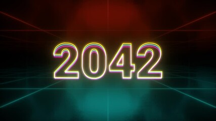 2042 animation retro background