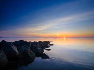 sunset over the ocean