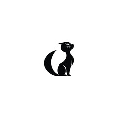 cat cute logo. cat vector illustration for icon, symbol or logo