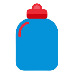 hot rubber water bottle icon design