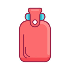 hot rubber water bottle icon design