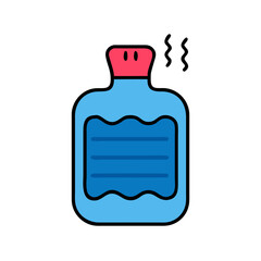 hot rubber water bottle icon design