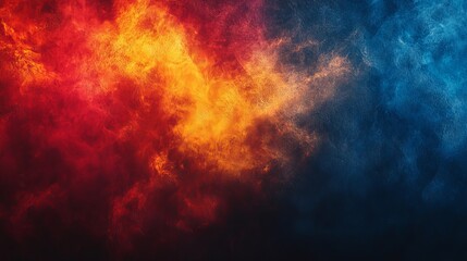 Fototapeta premium a fiery and cool abstract background blends shades of red, orange, and blue