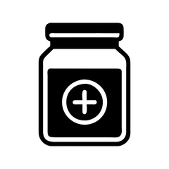 jar with a plus symbol icon design