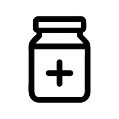 jar with a plus symbol icon design