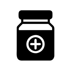 Obraz premium jar with a plus symbol icon design