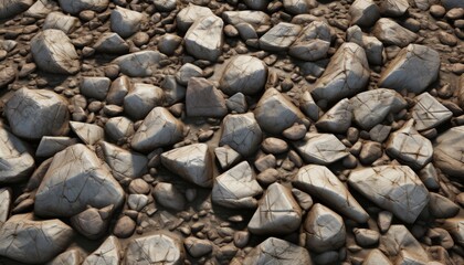 Rocky surface close-up image solid realistic stones. Wallpapers background design template.