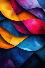 Obraz premium Modern Black Background Design with Colorful Shapes.