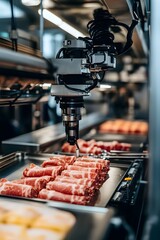 Fully Automated Food Processing Line with Robotic Precision and Packaging in High-Tech Culinary