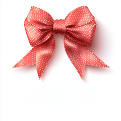 red bow isolated on white