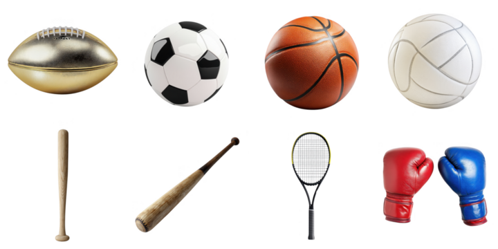 Sport white background png transparent equipment concept using for decoration.