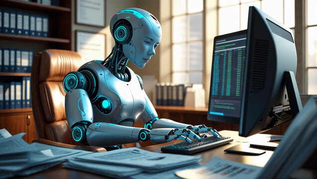 Ai robot taking over booking and accountancy jobs