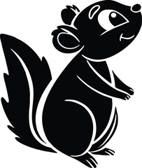 black and white cartoon illustration of a bear
